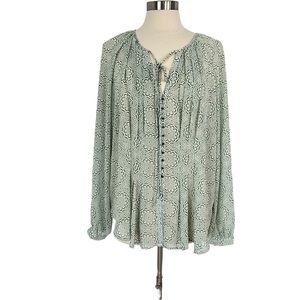 Behind the Seams Long Sleeve Blouse Sz XL